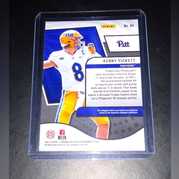 Kenny Pickett Panini Chronicles Revolution Draft Picks 2023 Fractal Insert #94 - Picture 2 of 2